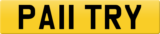 PA11 TRY private number plate